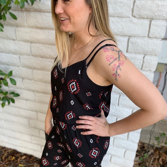 Long Black Tank Romper - Picture 4 of 5